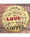 CrafTreat 6x6 Inches Coffee quotes stencil for crafts coffee love stencils for home d