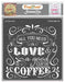CrafTreat Coffee quotes stencil for crafts coffee love stencils for home