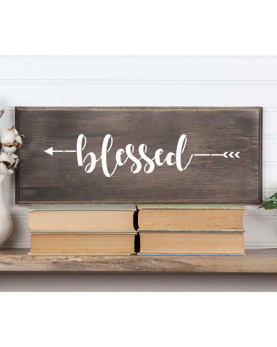 Blessed name board stencil for home décor