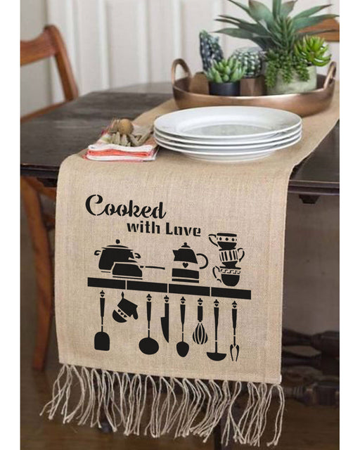 cooked with love stencil inspiration for table mate design
