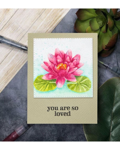 Lotus Flower Stencil for festival cards
