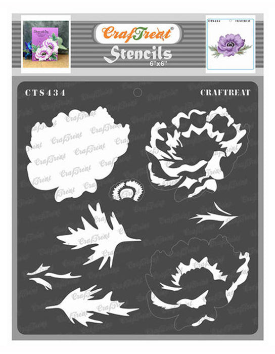 CrafTreat Layered Anemone StencilCTS434