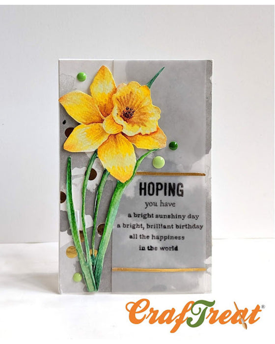Layered Flower Daffodil Flower Stencil for DIY Card 