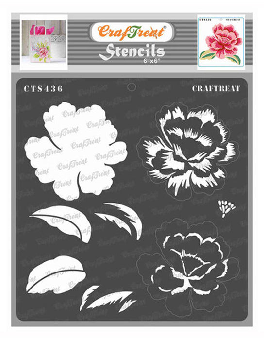 CrafTreat Flower Stencil CTS436