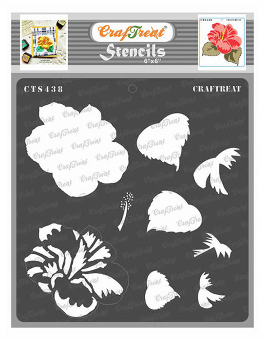 CrafTreat Layered Hibiscus StencilCTS438