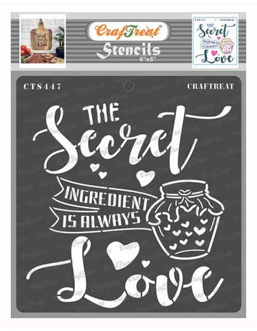 CrafTreat The Secret Ingredient for crafts kitchen stencil for paintings 6x6 Inches