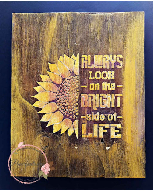 Bright Side of Life Quotes Stencil DIY