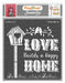 CrafTreat Love Birds Stencil 6x6 Inches Happy Home Stencil