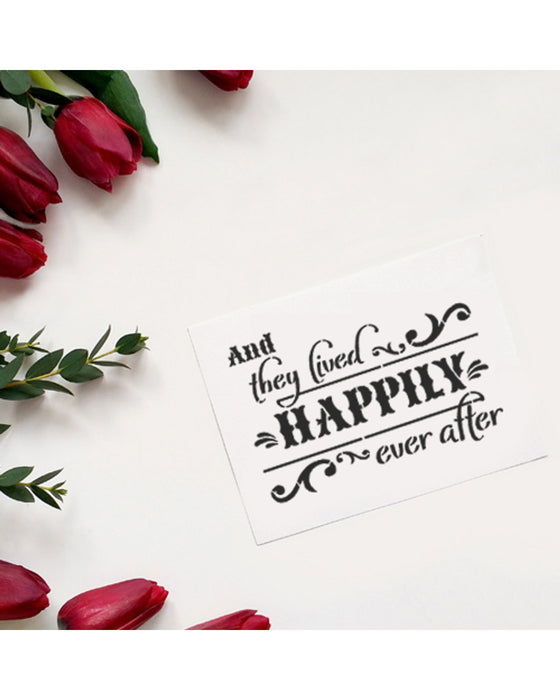 happily ever after stencil inspiration for card making