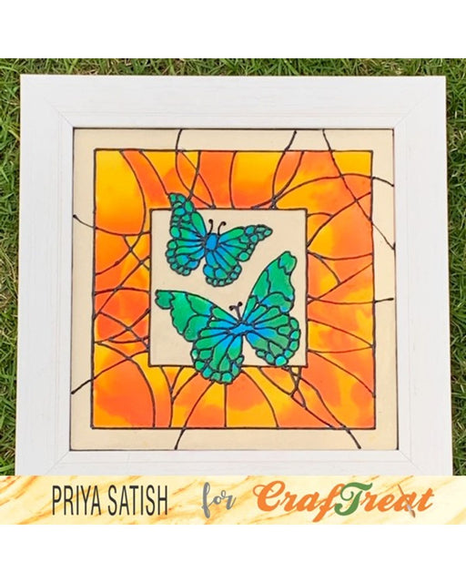 Butterfly stencil Stained Glass stencil Stained Butterfly Stencil for wall decor 