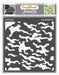 CrafTreat Camouflage Stencil 12x12 Inches for Wall Painting