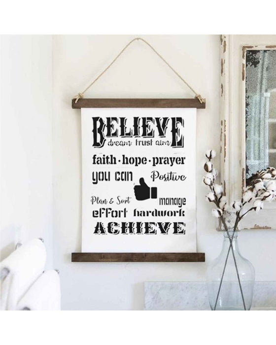 Inspirational and Motivational quotes stencil for Wall Hangings