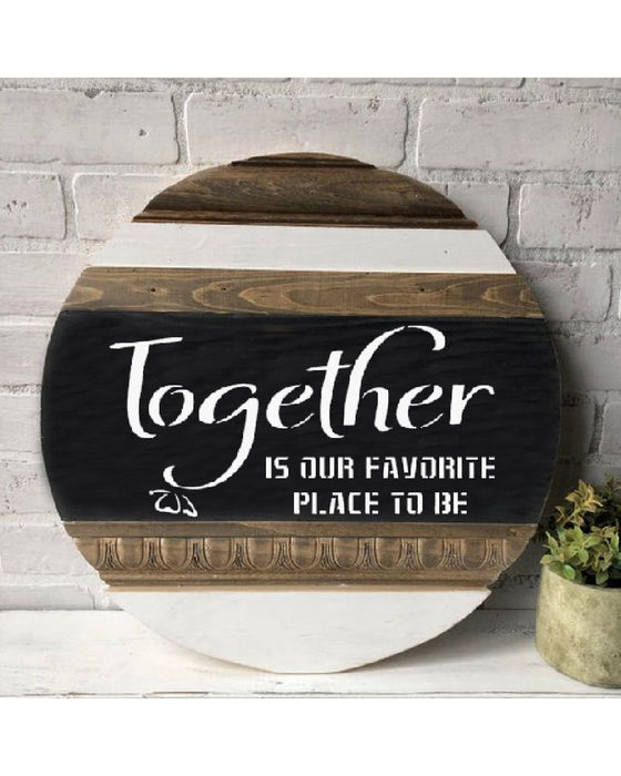 CrafTreat Happy Together Stencil 12 Inches