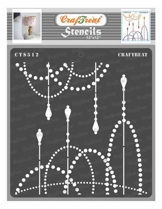 CrafTreat String of lights Stencil 12 Inches inchCTS512