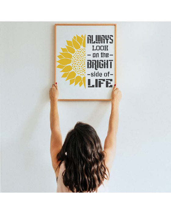 CrafTreat Bright side of Life Stencil 12 Inches