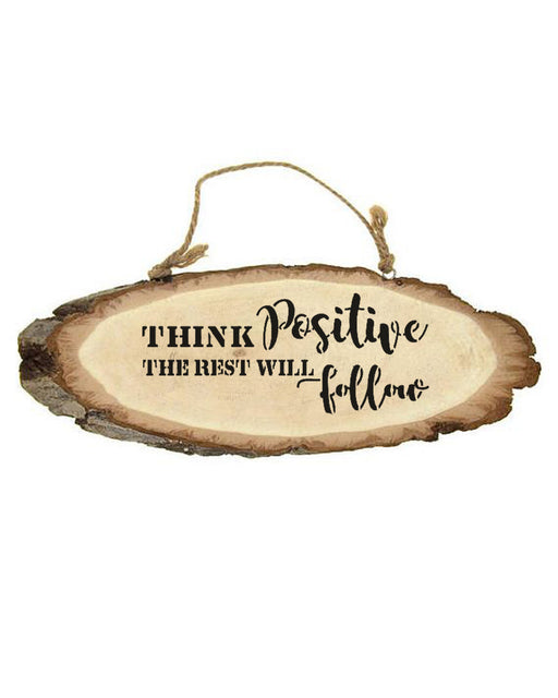 think positive stencil inspiration for wood painting
