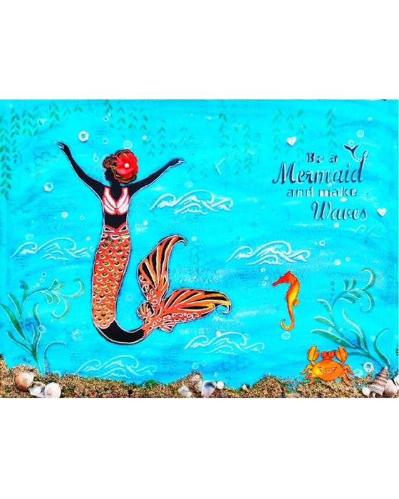 CrafTreat Mermaid Stencil 6x6 Inches