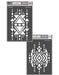 CrafTreat Aztec Design1 and Aztec Design2 A4 Stencil Mixed Media Stencil 