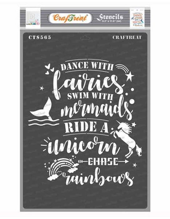 CrafTreat Chase Rainbows Stencil A4 For Frame decors