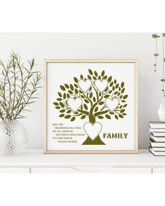 CrafTreat Family Tree 12 Inches Stencil