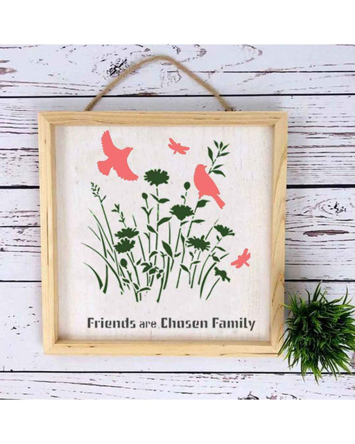 Friends and Family quotes Stencil for crafts