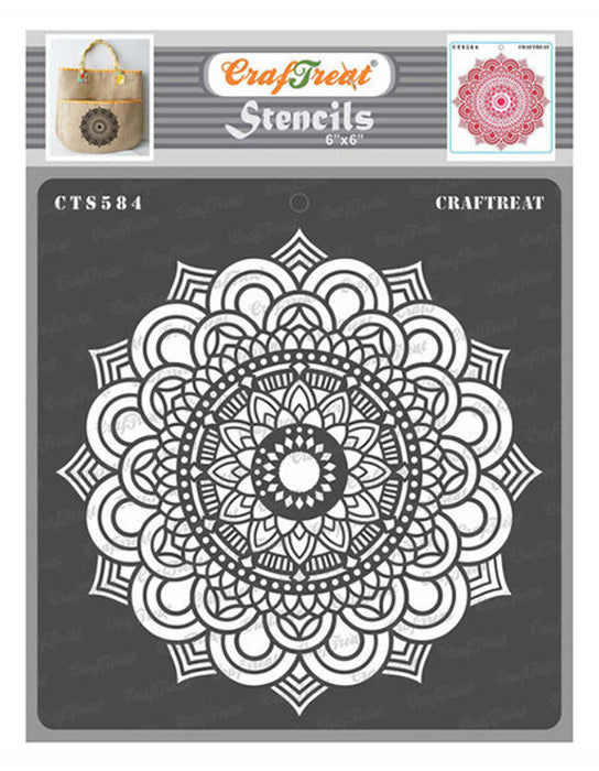 CrafTreat Mandala Template Stencil Geometric Stencil