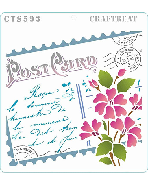 Carte Postal mixed media Stencil Color image