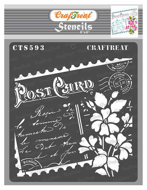 CrafTreat Carte Postal Stencil Mixed Media Stencil