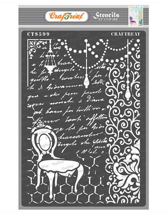CrafTreat Royal Chair StencilCTS599