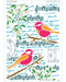 Bird song mixed media stencil for crafts 