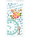 CrafTreat Flower Medley and Clock Rose Stencil 4x8 Inches CrafTreat