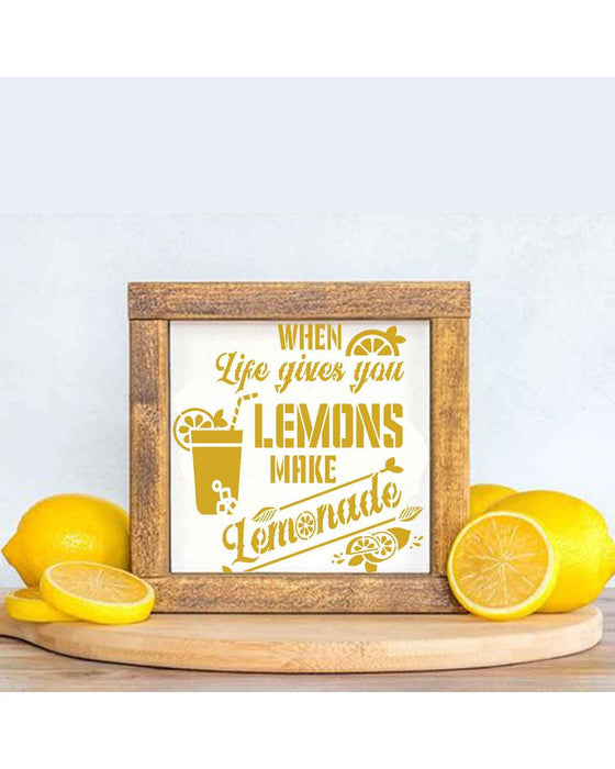 CrafTreat Life gives you lemon Stencil 6x6 Inches