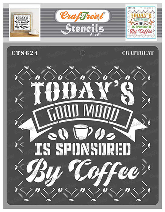 CrafTreat Coffee mood Stencil Kitchen Stencil 