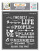 CrafTreat The Best things in life Stencil for Art and Craft Paintings