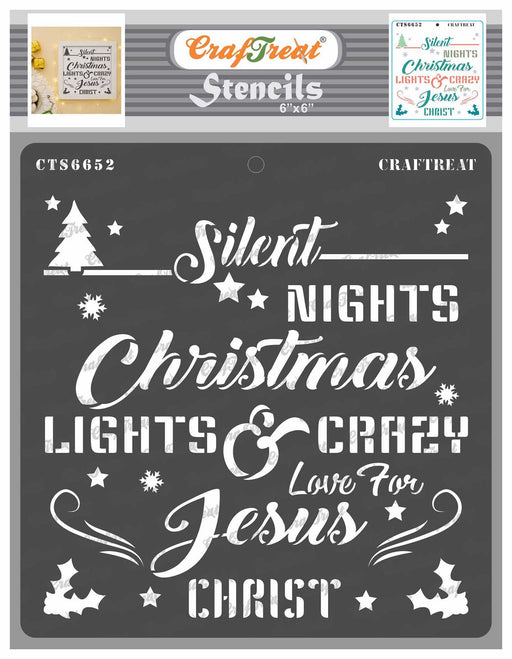 CrafTreat Christmas Lights Stencil for Paintings