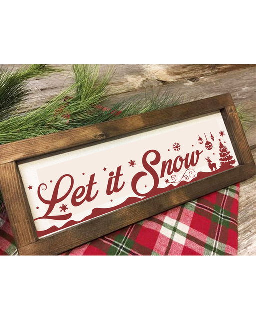 CrafTreat Merry Christmas and Let it Snow Stencil 3x12 Inches CrafTreat