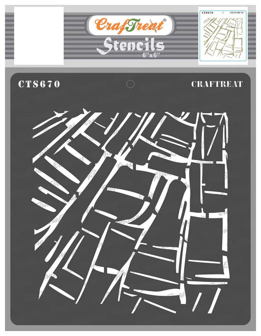 CrafTreat City Map Stencil for Storage Boxes 