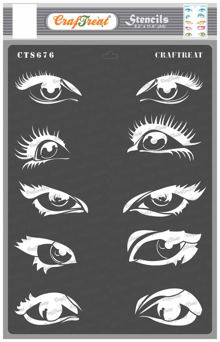 CrafTreat Expressing Eyes Stencil A4