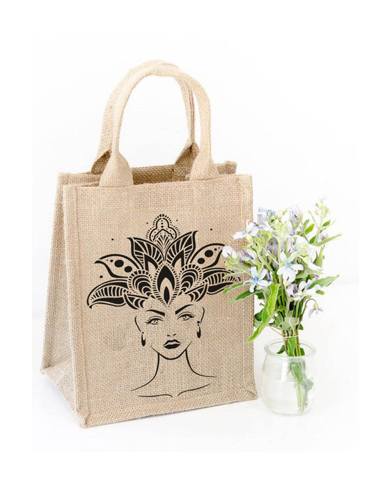 CrafTreat Flower Crown Girl Stencil for Tote Handbag
