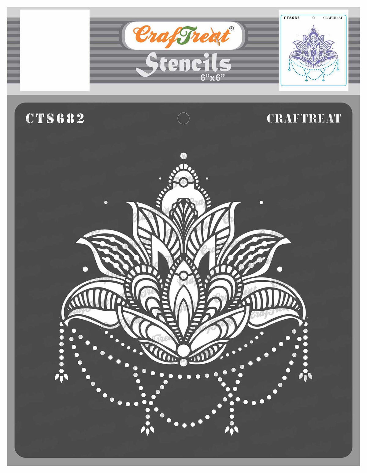 DLY Lifestyle Flower Stencils Set - 6x6 Inch Reusable Stencils For Painting On Wood, Fabric, Walls