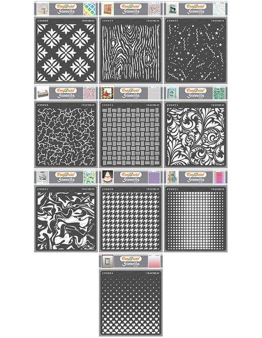 CrafTreat Background Designs Bundle1 (10 Pcs)CTSBL012