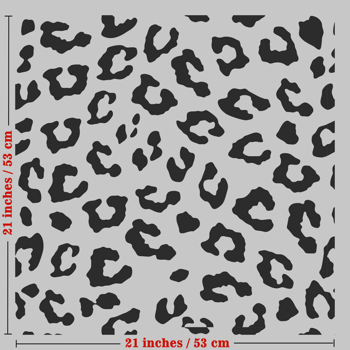 CrafTreat Leopard Spots Wall Stencil | Cheetah Print Wall Design Stencils for Painting Walls 23x23