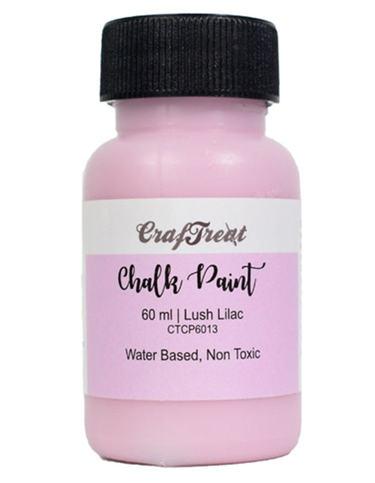 Buy CrafTreat Lilac Pink Acrylic Chalk Paint 60ml, Multi Surface and Mixed Media Paints