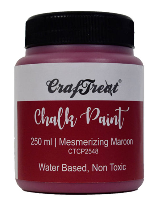 CrafTreat Maroon Mixed media chalk Paints Multi surface paints online