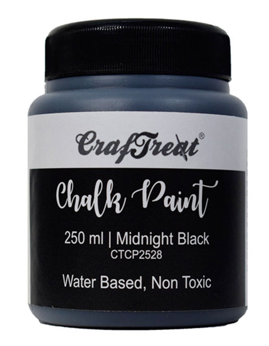 CrafTreat Midnight Black - Chalk Paint for Wood Furniture
