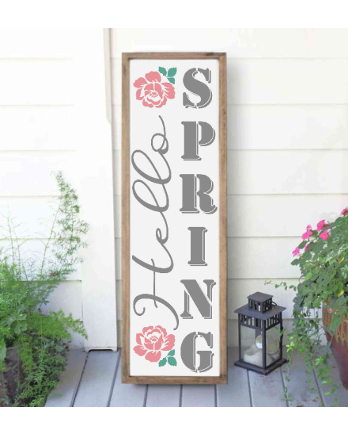 CrafTreat Christmas Porch Sign DIY Stencils| Reusable Vertical Porch ...