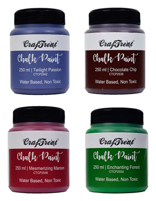 Buy CrafTreat Lilac Pink Acrylic Chalk Paint 60ml, Multi Surface and Mixed Media Paints