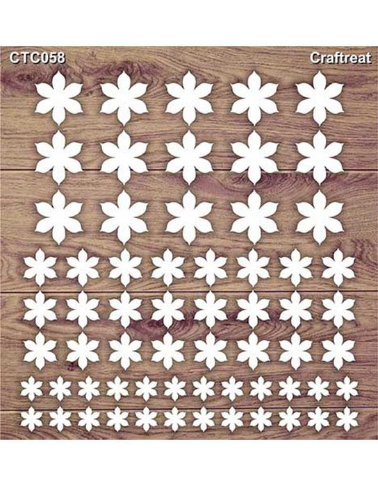 CrafTreat Flower 4 Laser Cut Chipboard CTC058 Chiplets for Scrapbooking Crafts
