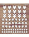 CrafTreat Flower 6 Laser Cut Chipboard CTC060 Chiplets for Scrapbooking Crafts