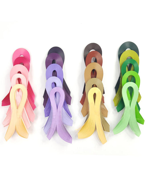 Quilling Papers Green, Purple, Pink,Brown 5MM precut Quilling Paper strips